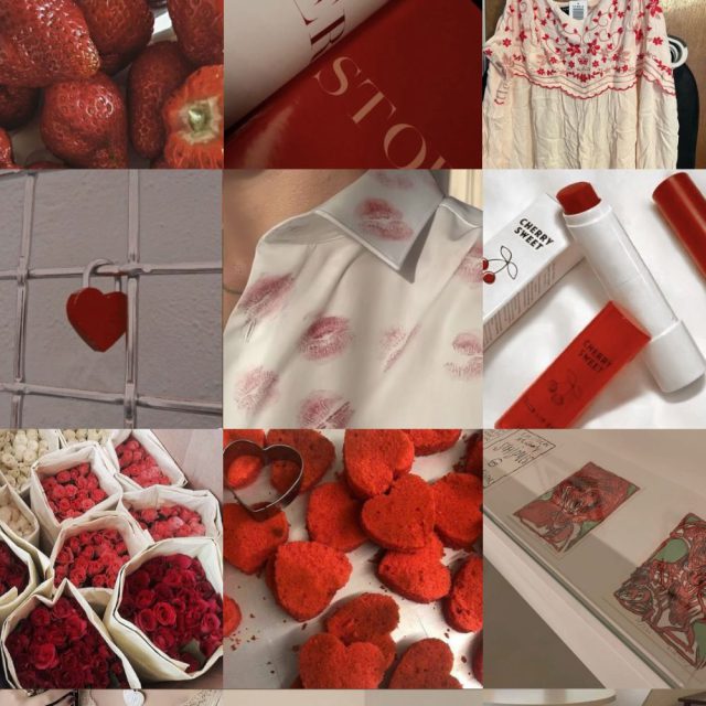 A collage of orange things found during a color hunt