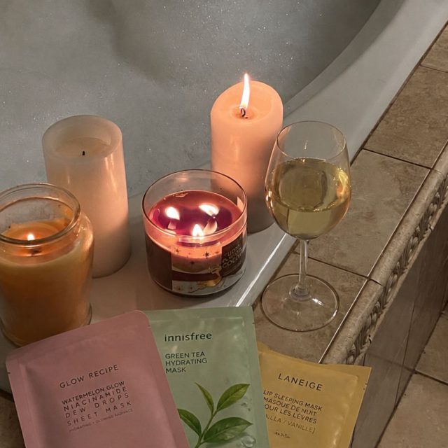 A virtual spa date over video call